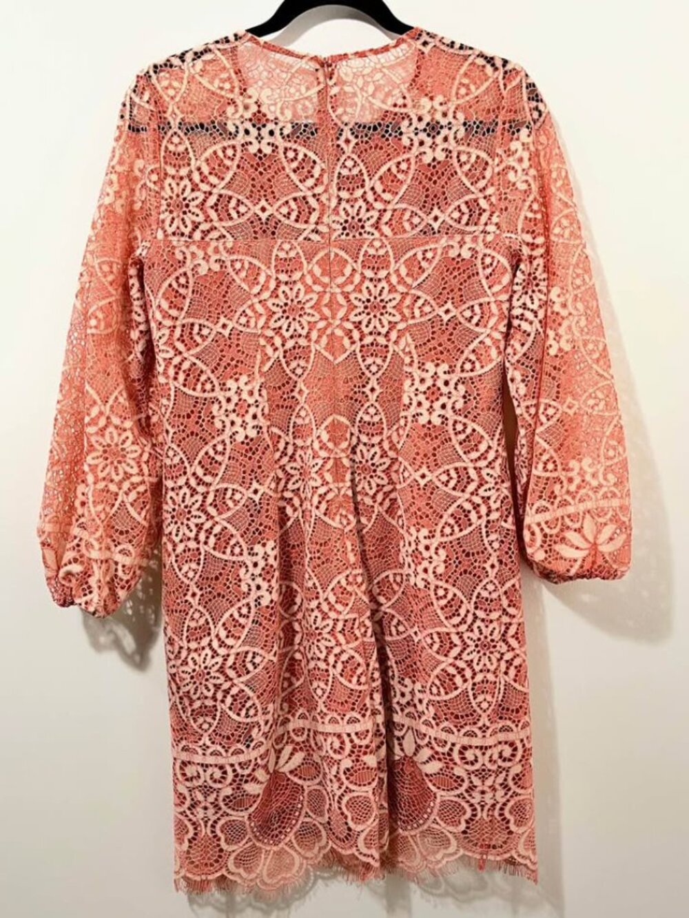 Vince Camuto Lace Mini Peach Party Dress | Coquette Party Wedding Guest [size 6] - Picture 7 of 10